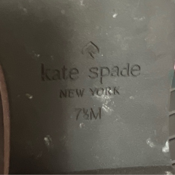 Kate Spade Karisa Black Leather Loafers, black floral/gold accent 7 1/2 - Picture 10 of 10